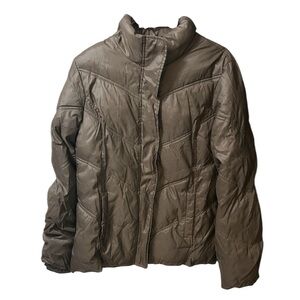 GAP Chocolate Brown Puffer Jacker coat LARGE